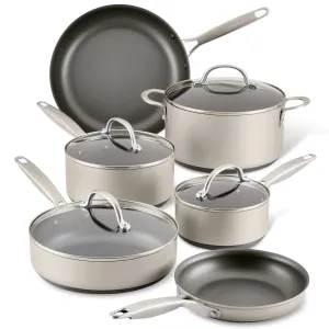 10-Piece Hard Anodized Nonstick Cookware Set
