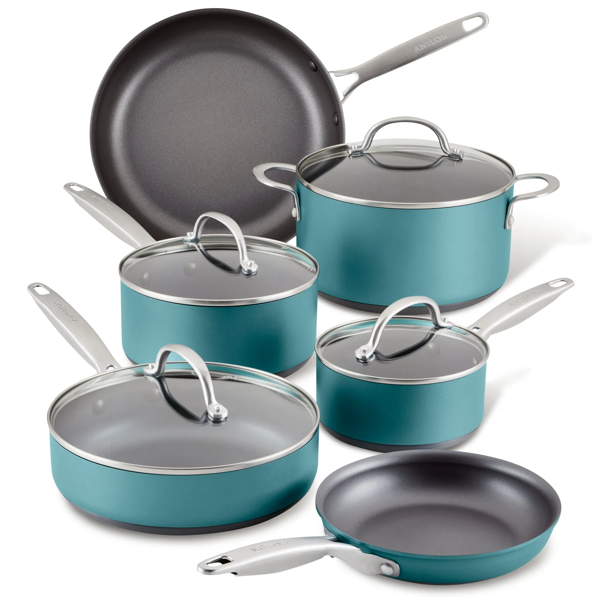 10-Piece Hard Anodized Nonstick Cookware Set