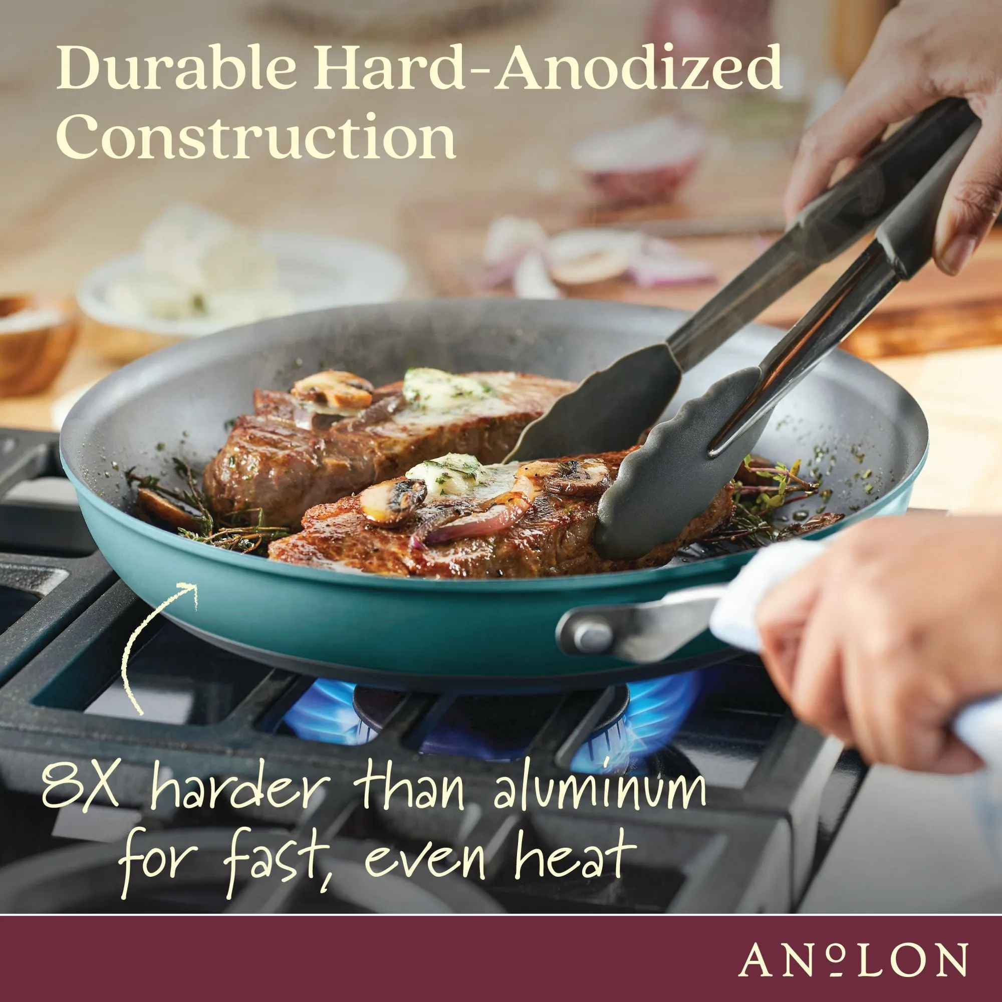 10-Piece Hard Anodized Nonstick Cookware Set