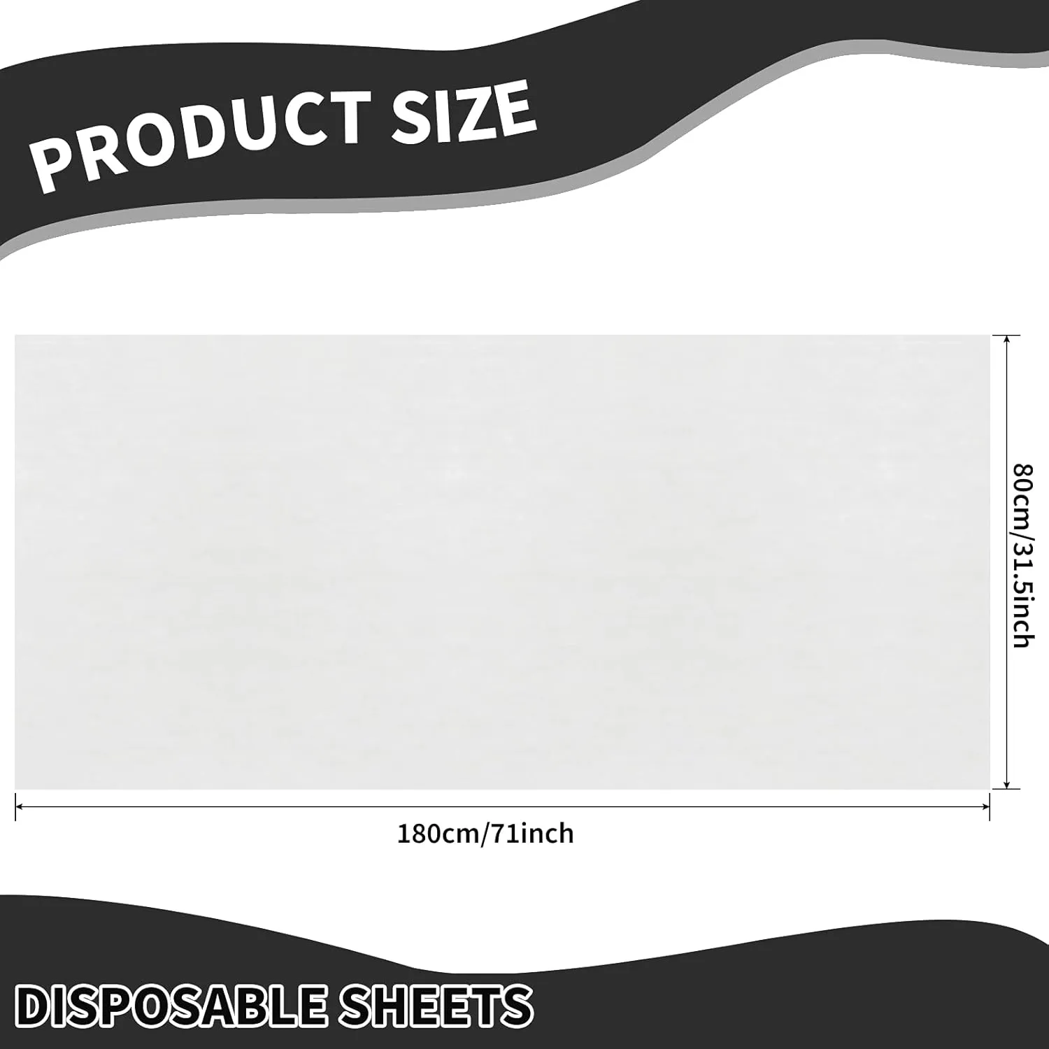 100 Pieces Disposable Bed Sheets Non-woven Spa Fabric Sheets Waterproof Massage Table accessories Oil Proof Bed Cover for Travel Spa Tatto Hotel Salon, 31.5 x 71 Inch(White)