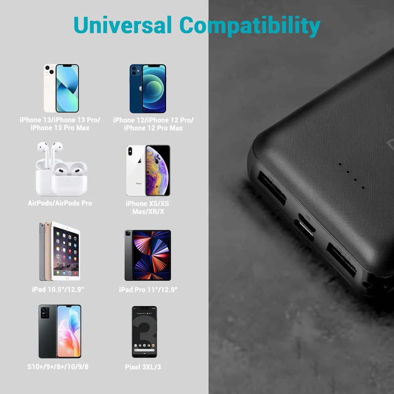 10000mAh Portable Power Bank for Heated Vest and Jacket