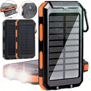 10000mAh USB Portable Charger Solar Power Bank