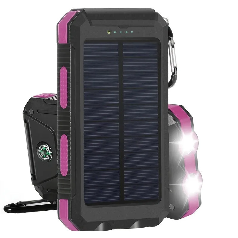 10000mAh USB Portable Charger Solar Power Bank