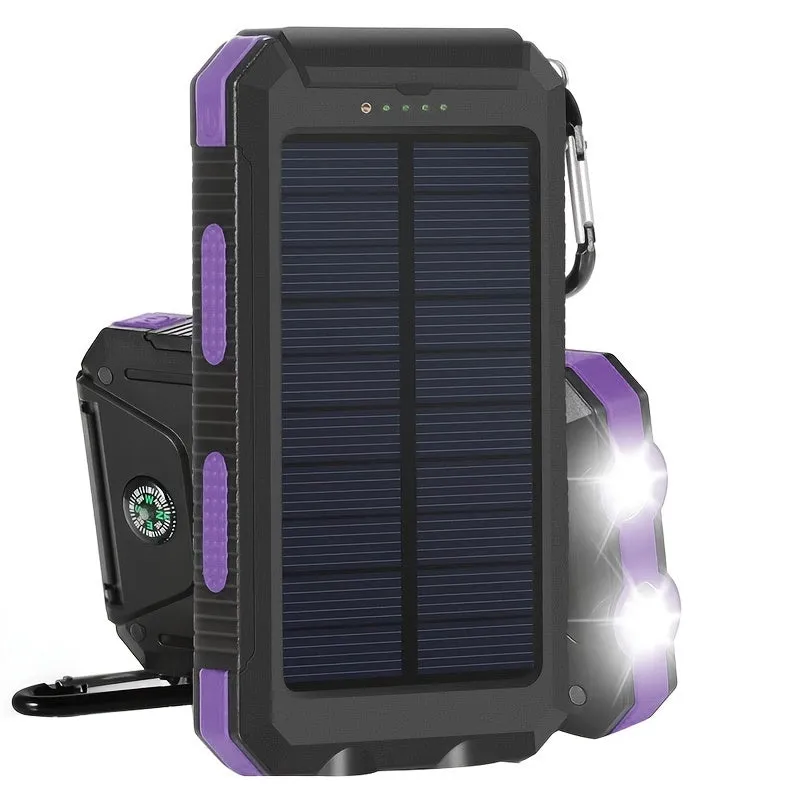 10000mAh USB Portable Charger Solar Power Bank