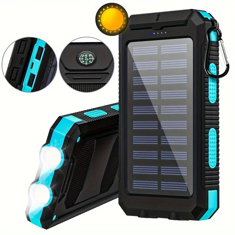 10000mAh USB Portable Charger Solar Power Bank