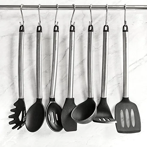 11 Silicone Cooking Utensils Kitchen Utensil set - Stainless Steel Silicone Kitchen Utensils Set - Silicone Utensil Set Spatula Set - Silicone Utensils Cooking Utensil Set - Kitchen Tools and Gadgets