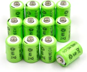 (12-Pack) 1/3AAA 1.2V 150mAh Ni-MH Button Top Batteries Compatible with Solar Lights, Outdoor Garden Art Lights, Replaces GP-17AAAH, Sanyo N-50AAA, GP 1/3AAA-170NM