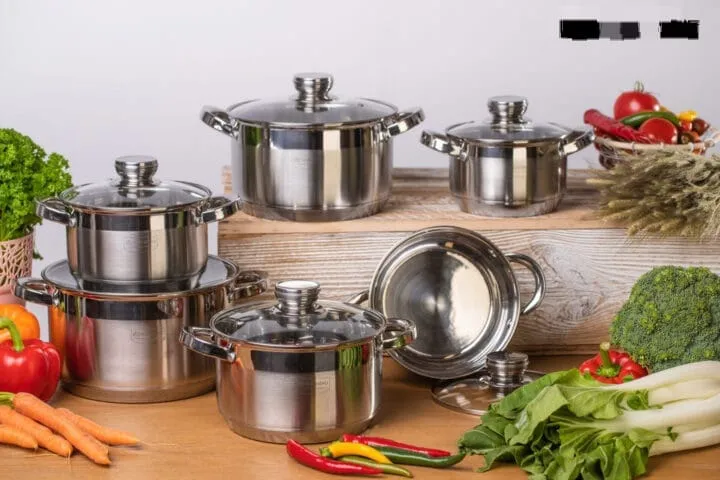 12pcs stainless steel cookware set