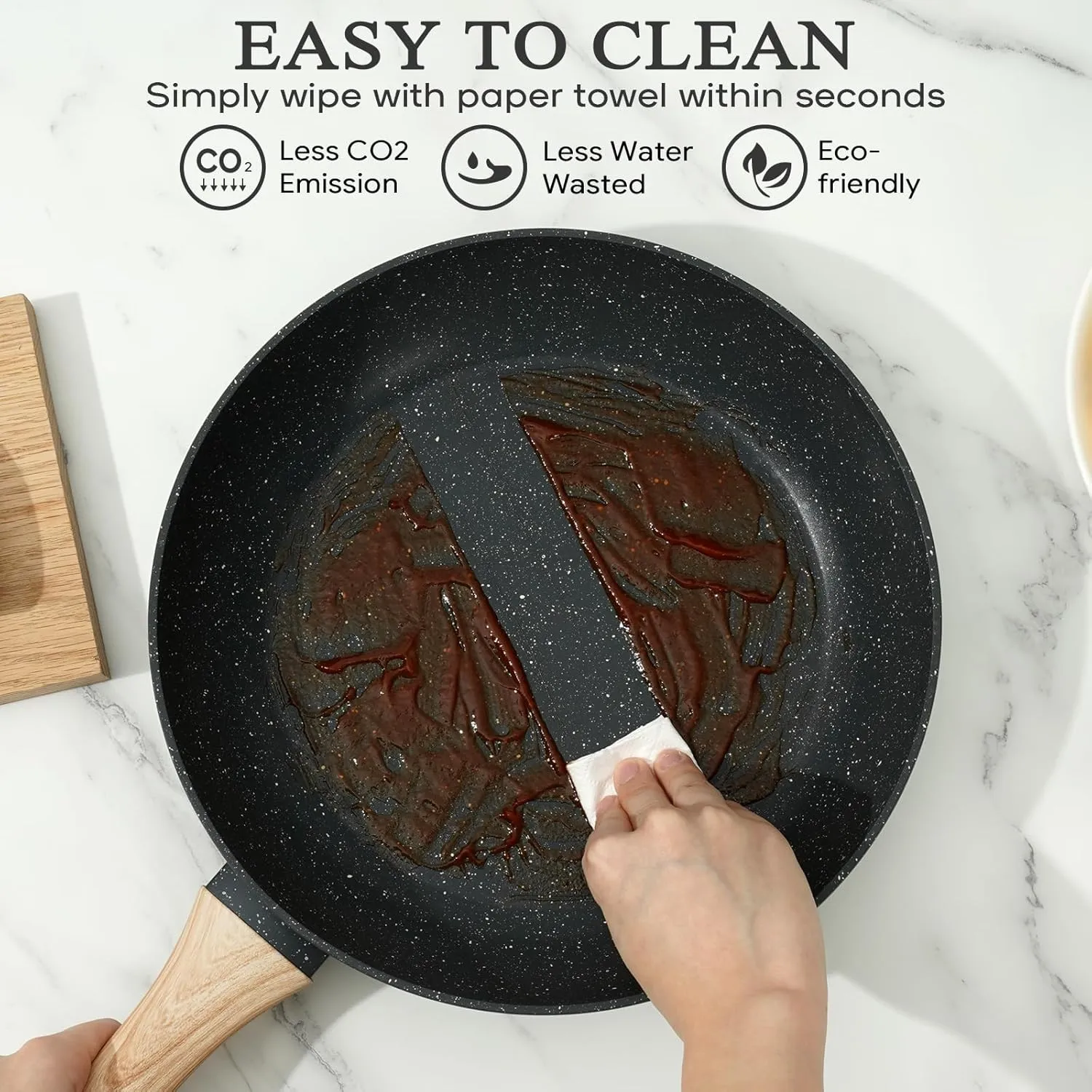 13 Pcs Pots and Pans Set Non Stick Kitchen Cookware Sets Nonstick Induction Cookware Non-toxic Black Granite Cooking Tools with Stay-Cool Handles, Silicone Tools (PFOS/PFOA Free)