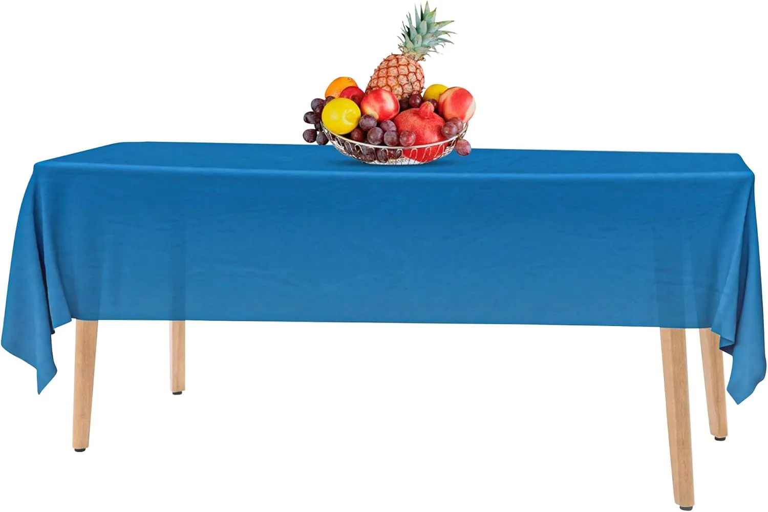 14 Pack Premium Blue Plastic Tablecloth - 54 x 108 in. Disposable Rectangle Plastic Table Cloth - Decorative Rectangle Table Cover Smooth Tablecloth - Disposable Table Cloths For Parties, Weddings