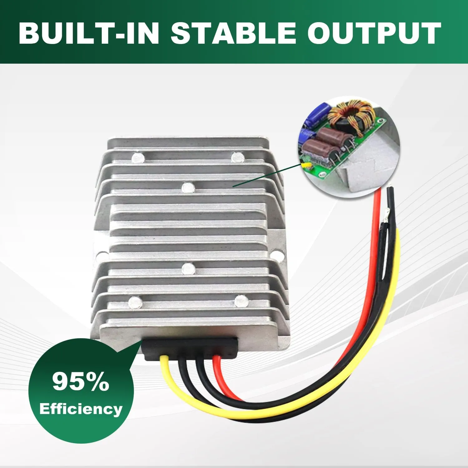 15A 180W 18V to 12V Step-Down Converter, DC 12V/24/36V Voltage Reducer Regulator for Golf Cart RC Car LED Lights DIY Toys (DC 17-36V Inputs