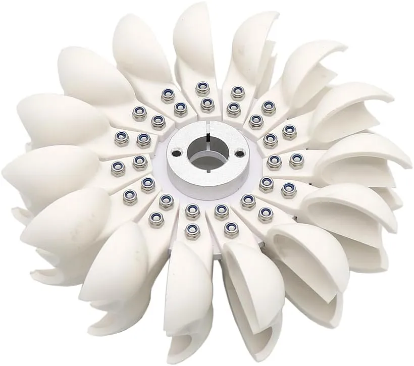 1PCS Pelton Impeller Impact Water Wheel Hydroelectric Power Generation Round Impeller DIY Hydroelectric Generator (96X29X8MM)