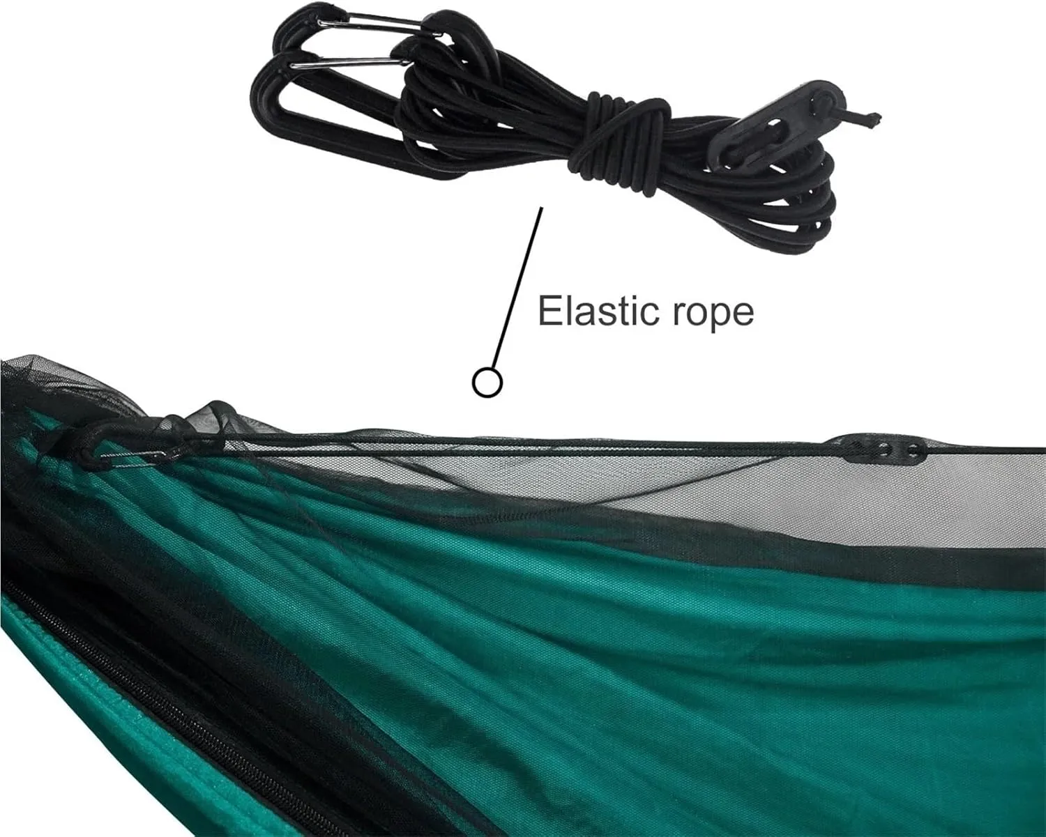 1Pcs Portable Quick Set Up Mosquito Net Hammock - Outdoor Camping Hanging Bed for Easy Sleep(Green and Dark Green)