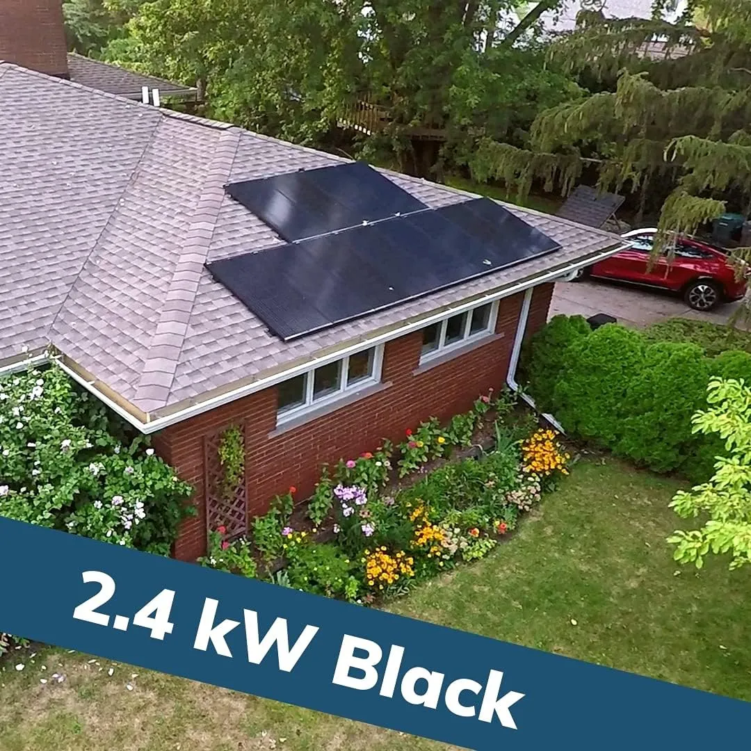 1stStepSolar DIY Solar Kit (12 Panels) – Includes Mounting, Microinverter, Monitor, and Wiring. DIY Solar Roof System for House, Garage or Shed. Plug and Play [1st Step Solar] (2400W, Silver)