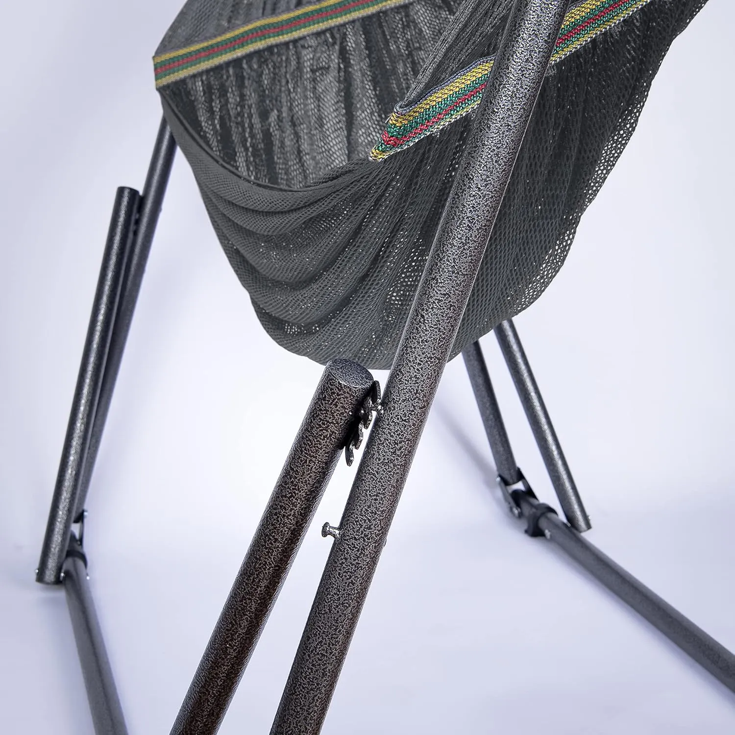 2 in 1 Hammock and Swinging Chair with Collapsible Steel Stand 450 lbs Capacity- Carrying Case, Portable & Adjustable, Perfect for Camping Beach Summer Patio, EZ Daze Foldable Hammock with Stand-Grey