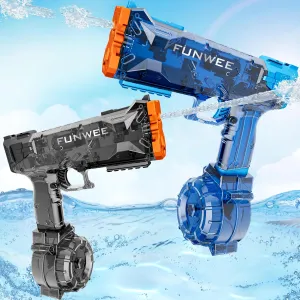 2 Pack Electric Water Guns for Kids, Long Range Powerful Classic Water Squirt, Strongest Full Automatic Water Pistol High Capacity 400  Water Blaster, Summer Outdoor Swimming Pool Water Toy