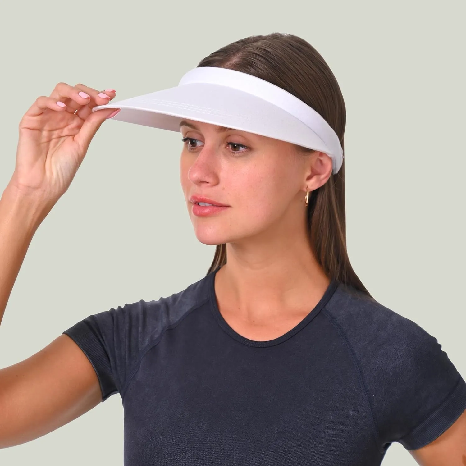 2 Pack Sun Visors Women Wide Brim Clip on Summer Hats Adjustable UV Protection