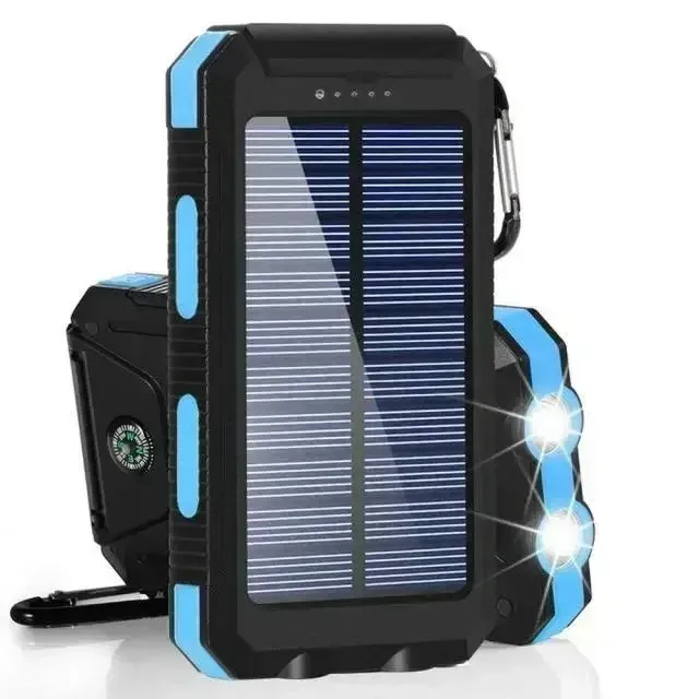 200000mAh Solar Power Bank Waterproof Mobile Power Large Capacity Power Bank Fast Charging Battery For iPhone Samsung Xiaomi