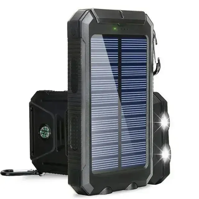 200000mAh Solar Power Bank Waterproof Mobile Power Large Capacity Power Bank Fast Charging Battery For iPhone Samsung Xiaomi