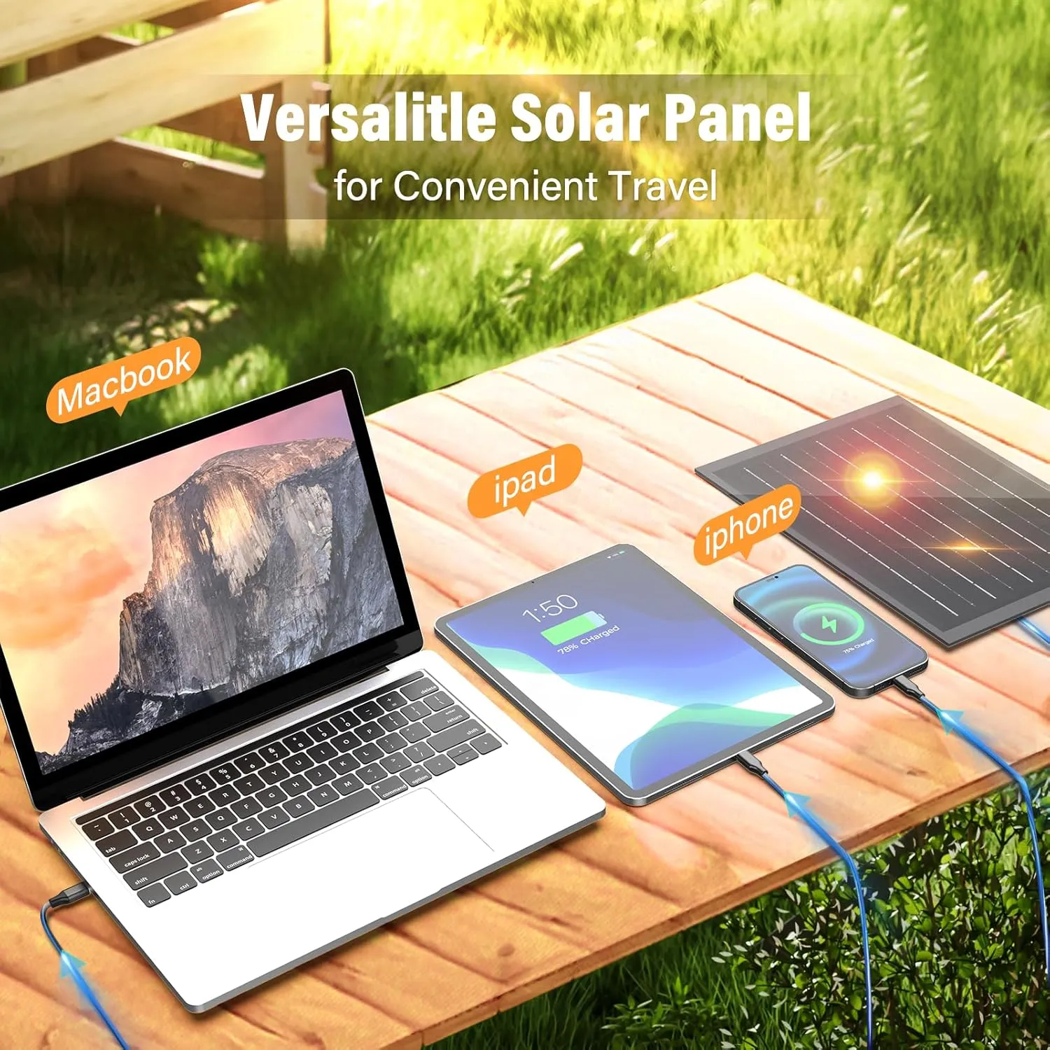 20000mAh Solar Fan with LED Lantern, Camping Fan with Solar Panel, 7W Rechargeable Powered for Outside, Quiet Battery Operated Tent Fan for Picnic, Barbecue, Fishing, Travel