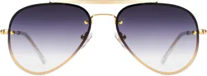 2025 Aviator Sunglasses for Men, Fashion Sun Glasses Womens, Trendy Gradient Ombre Smoke Lenses Shades VF2224C