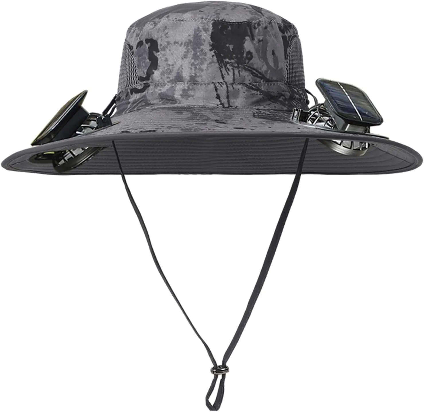 2025 New Solar Fan Hat,with 2 Solar Powered Fans,Outdoor Summer UV Hiking Camping Fishing Hat,Solar & USB Charging