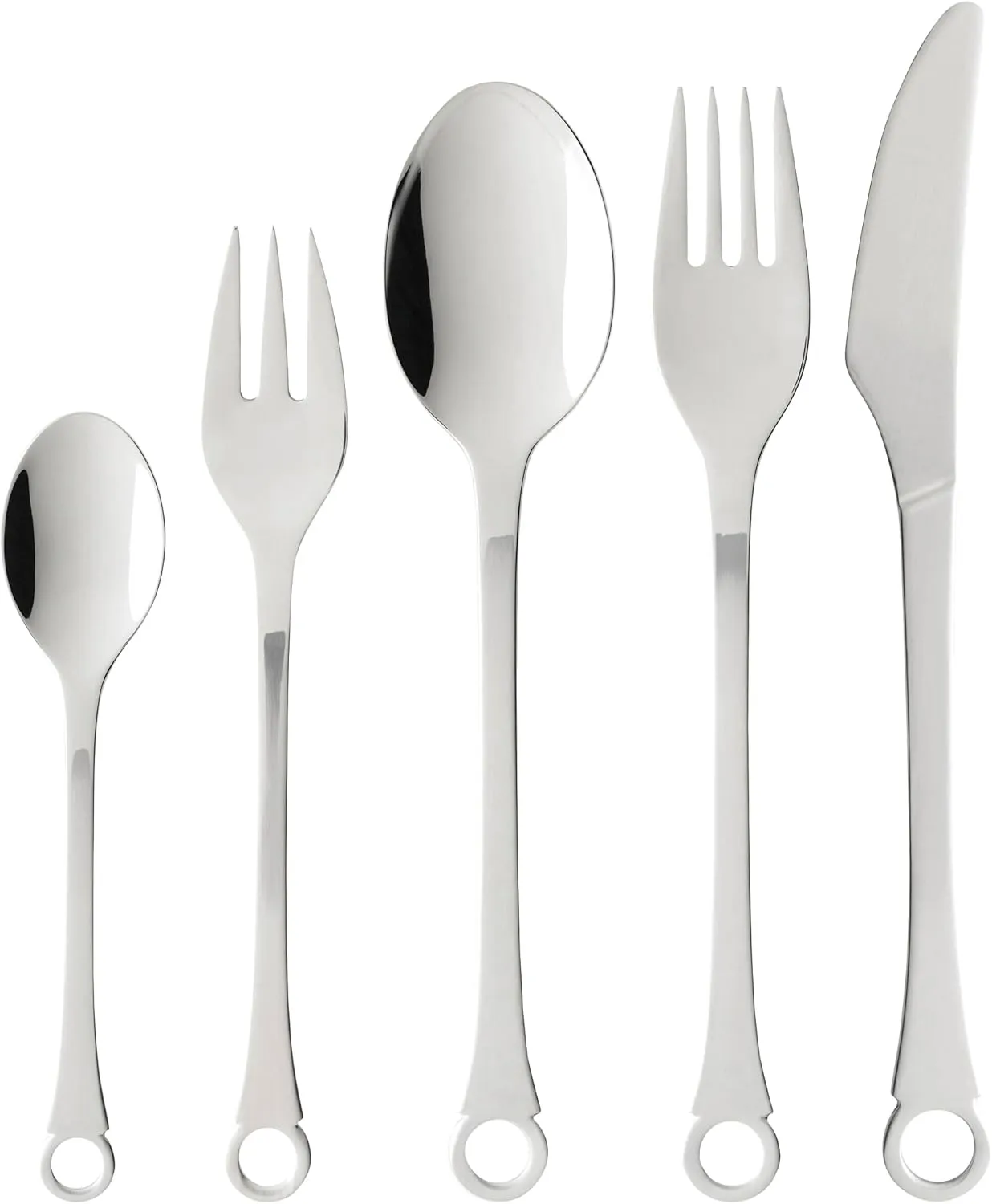 20525 Pantry 60P Flatware Set, Matte/Polished Stainless Steel