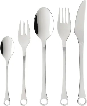 20525 Pantry 60P Flatware Set, Matte/Polished Stainless Steel