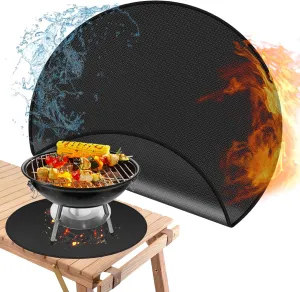 20x20 Inchs Heat Resistant Mat for Outdoor Grill Table,Fireproof Under Blackstone Griddle BBQ Mat,Air Fryer Mat,Indoor Fireplace Mat, Protect Your Table and Outdoor Grill Table（0.04in Thickness）