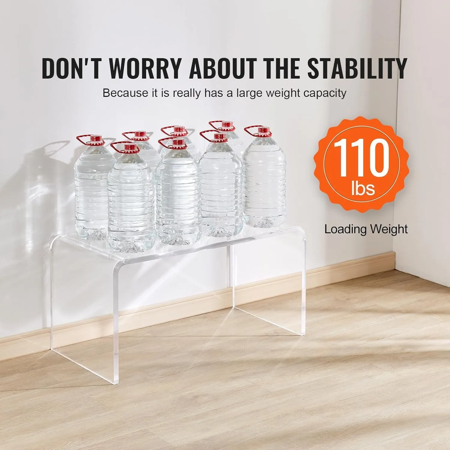 24 Acrylic C-Shaped Multipurpose Table - Transparent Modern Furniture for Living Room & Office Space-Saving Lap Desk/End Table Sturdy 22lb Capacity (Gray,60 * 33 * 30cm)