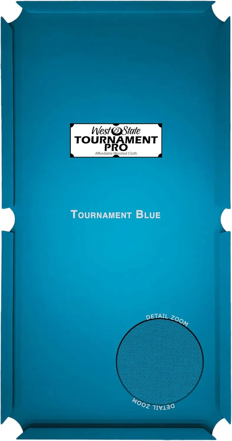 25 oz Tournament Pro Worsted Pool Table Felt Replacement Kit for Tables - Multiple Colors