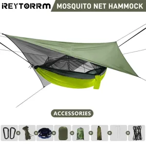 260x140cm Double Camping Hammock with Mosquito Net and Rain Tarp
