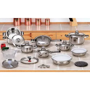 28 Piece 12-Element Stainless Steel Cookware Set KT28