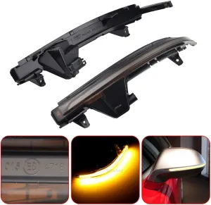 2PC Dynamic Led Side Mirror Turn Signal Light Indicator Blinker for Audi A7 S7 RS7 2011-2017 (Yellow)