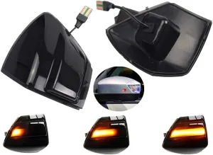 2PC Dynamic Led Side Mirror Turn Signal Light Indicator Blinker for Ford S-Max 07-14 Kuga C394 08-12 C-Max 11-19 (Yellow)