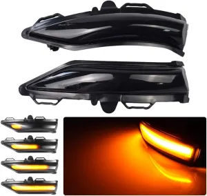 2pcs Side Wing Rearview Mirror Dynamic LED Indicator Flowing Turn Signal Blinker Repeater Light For Ford For Fiesta Mk7 2008-2017 Mk8 19  (MK7-Yellow)