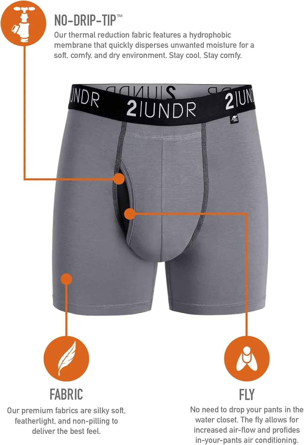 2UNDR Swing Shift 3" Boxer Trunk Underwear