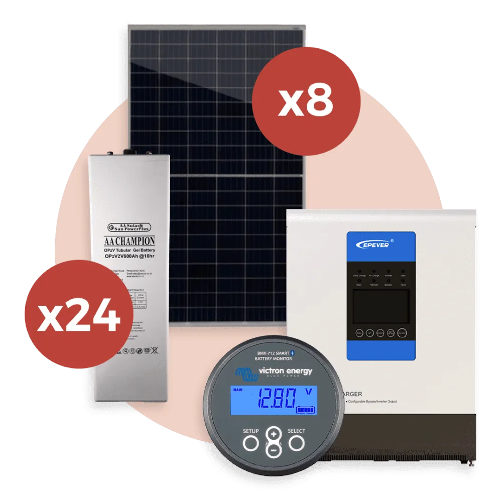 2V Gel 48V 1000Ah Two Bedroom Off-Grid Solar Kit set