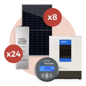 2V Gel 48V 1000Ah Two Bedroom Off-Grid Solar Kit set