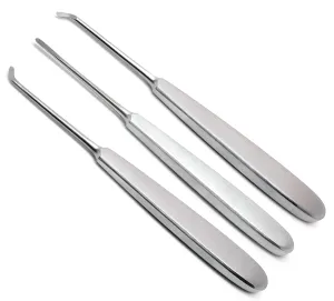 3 Pcs Warwick James Tooth Elevators Right, Left & Straight Extraction Instruments