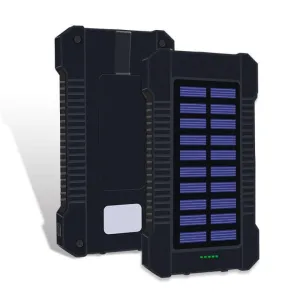 30000mAh Solar Powerbank LED Flashlight Fast Charging Mobile Power Bank External Battery Pack Poverbank for Xiaomi iPhone Charge