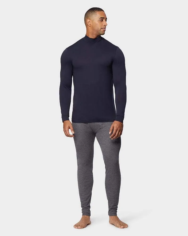 32 Degrees Heat Mens Performance Thermal Lightweight Baselayer Mock Top Long Sleeve Top