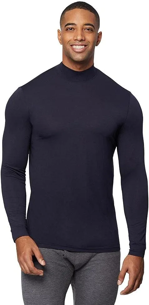 32 Degrees Heat Mens Performance Thermal Lightweight Baselayer Mock Top Long Sleeve Top