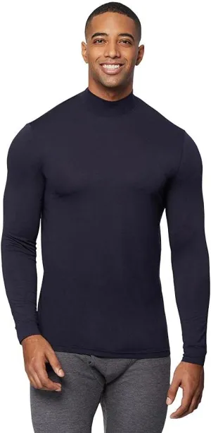 32 Degrees Heat Mens Performance Thermal Lightweight Baselayer Mock Top Long Sleeve Top
