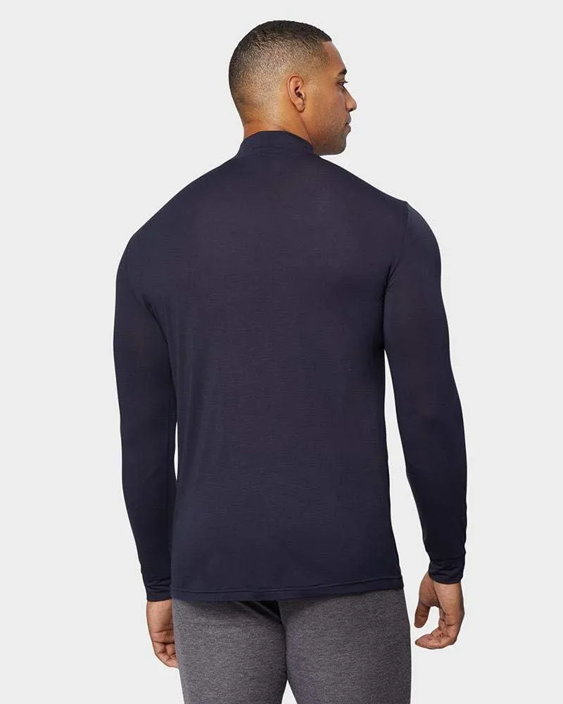 32 Degrees Heat Mens Performance Thermal Lightweight Baselayer Mock Top Long Sleeve Top