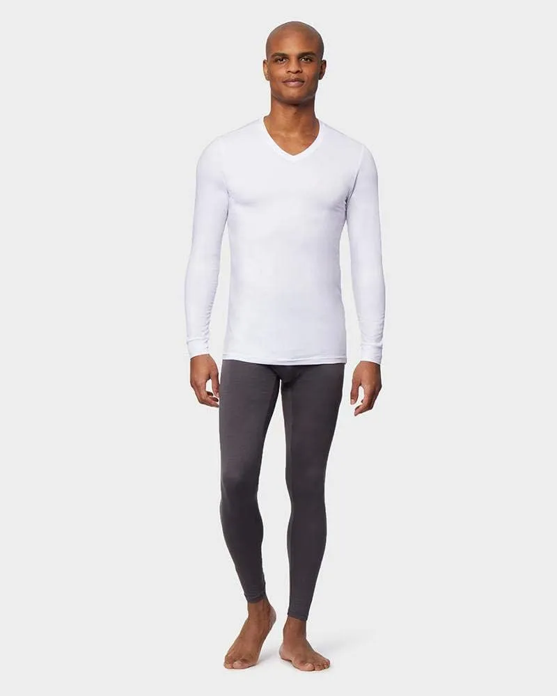 32 Degrees Heat Mens Performance Thermal Lightweight Baselayer Vneck Long Sleeve Top