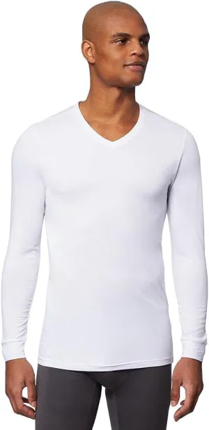 32 Degrees Heat Mens Performance Thermal Lightweight Baselayer Vneck Long Sleeve Top