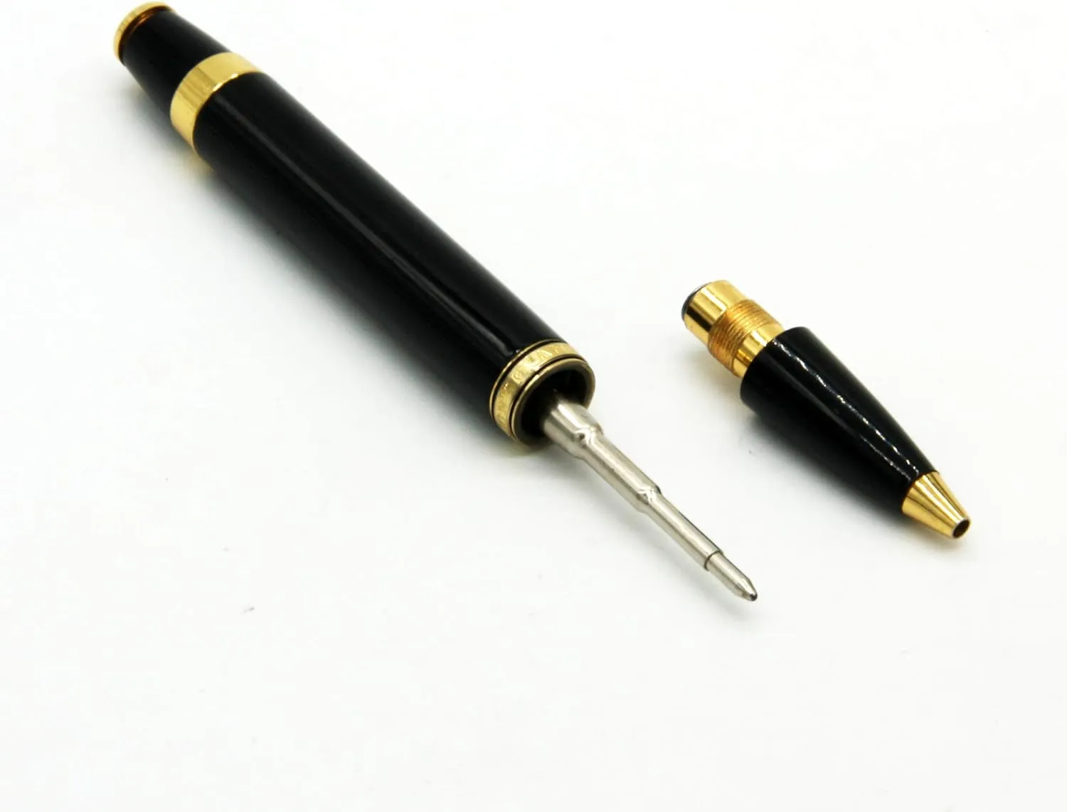 3.88 in / 98 mm Long Ballpoint Ink Refill Compatible with Montblanc Ballpoint Ballpen Rollerball Pens Tip: 1.0mm Medium Point, Soft Smooth Roll, 98 mm Long 116190 124493 P164 (Black, 6PCS)