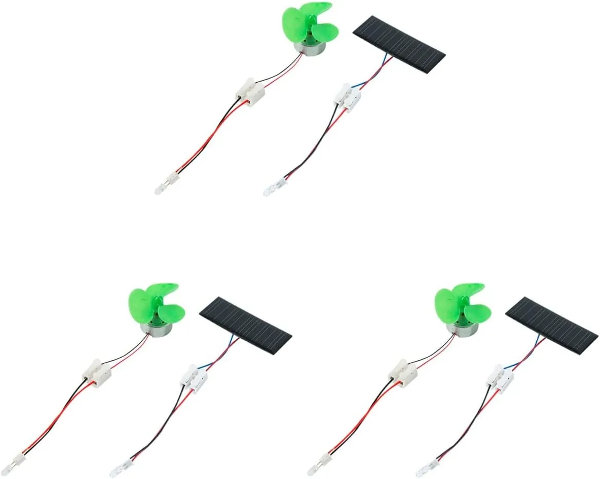 3sets Wind Generator Toy Stem Educational Science Experiment Kits for Boys and and Curiosity Wind Power Assembly Projects for School and Home Learning Activities