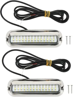 42 Marine LED Lights,. Waterproof derwater LED Boat Lights, Waterproof 10 To 30V Drain Plug Light for Yachts, Fishing Boats, Kayaks, Swimming Pools(White light)